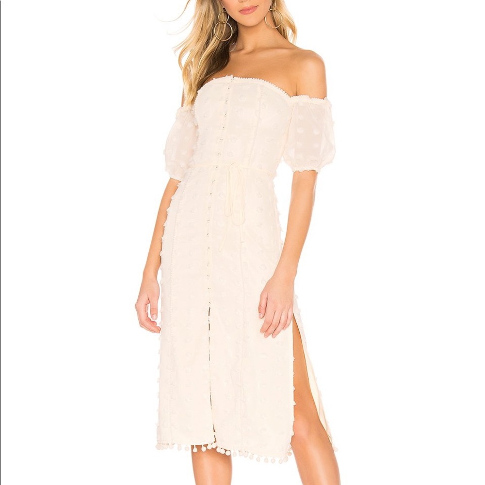 Tularosa Lori off shoulder Dress in Ivory